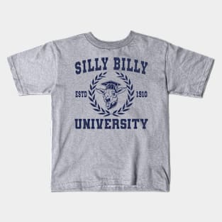 Silly Billy University Funny Meme Goat Pun Kids T-Shirt